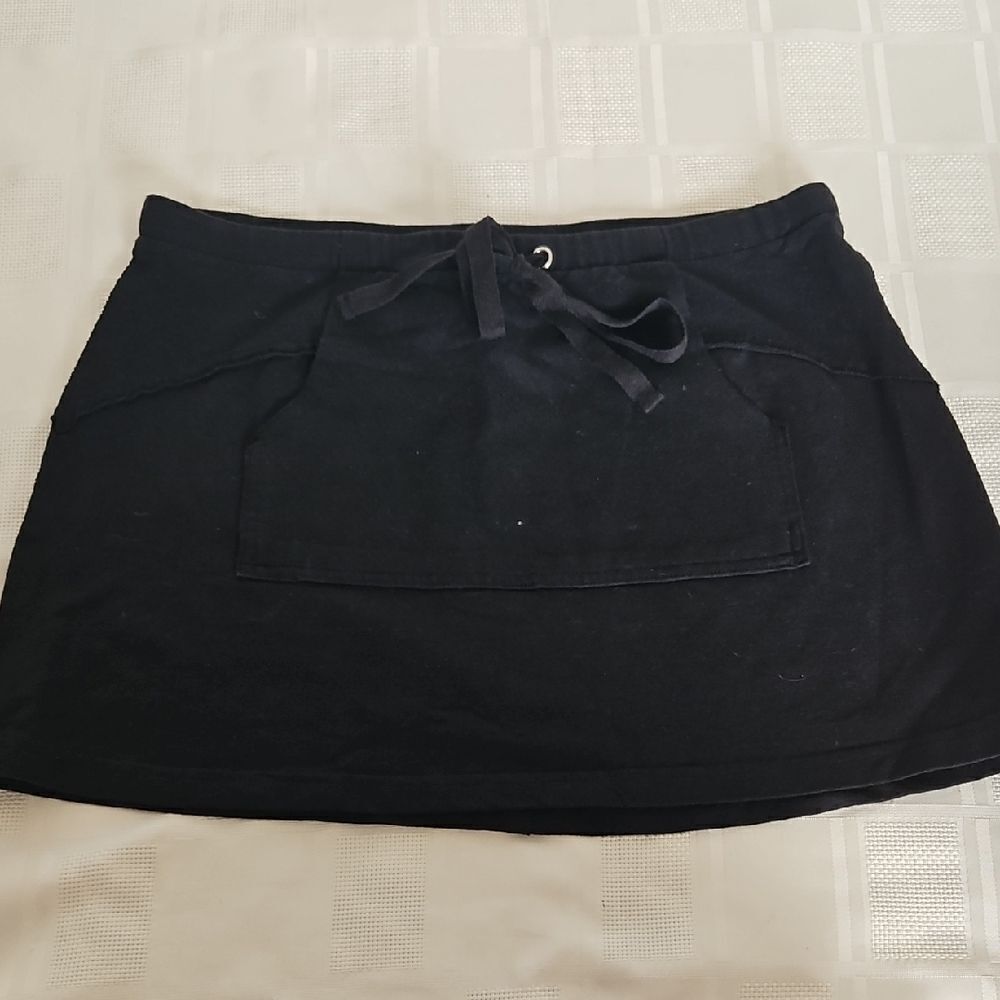 Guess Black Mini Skirt Tie Front Casual